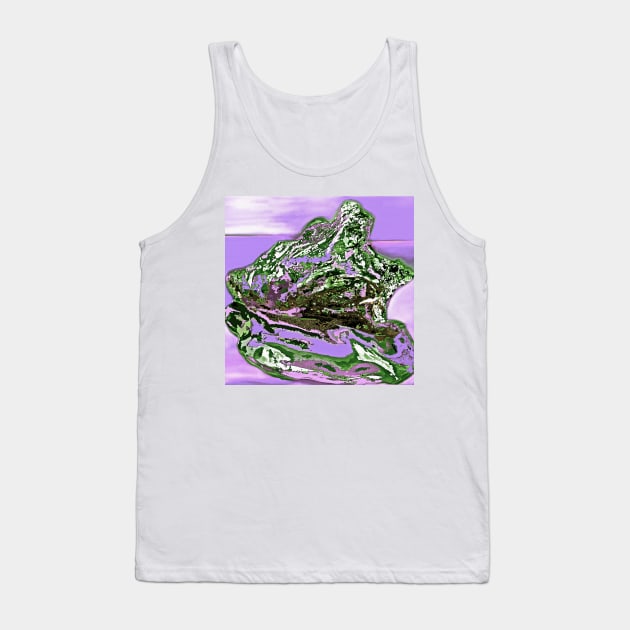 Shell Life Purple and Blue Tank Top by Overthetopsm